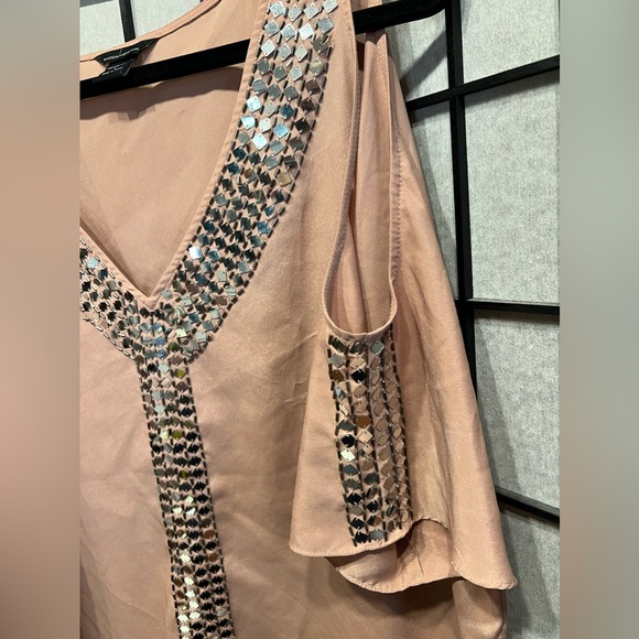 Moda International Sequin Cold Shoulder Blouse - Large - Picture 2 of 6